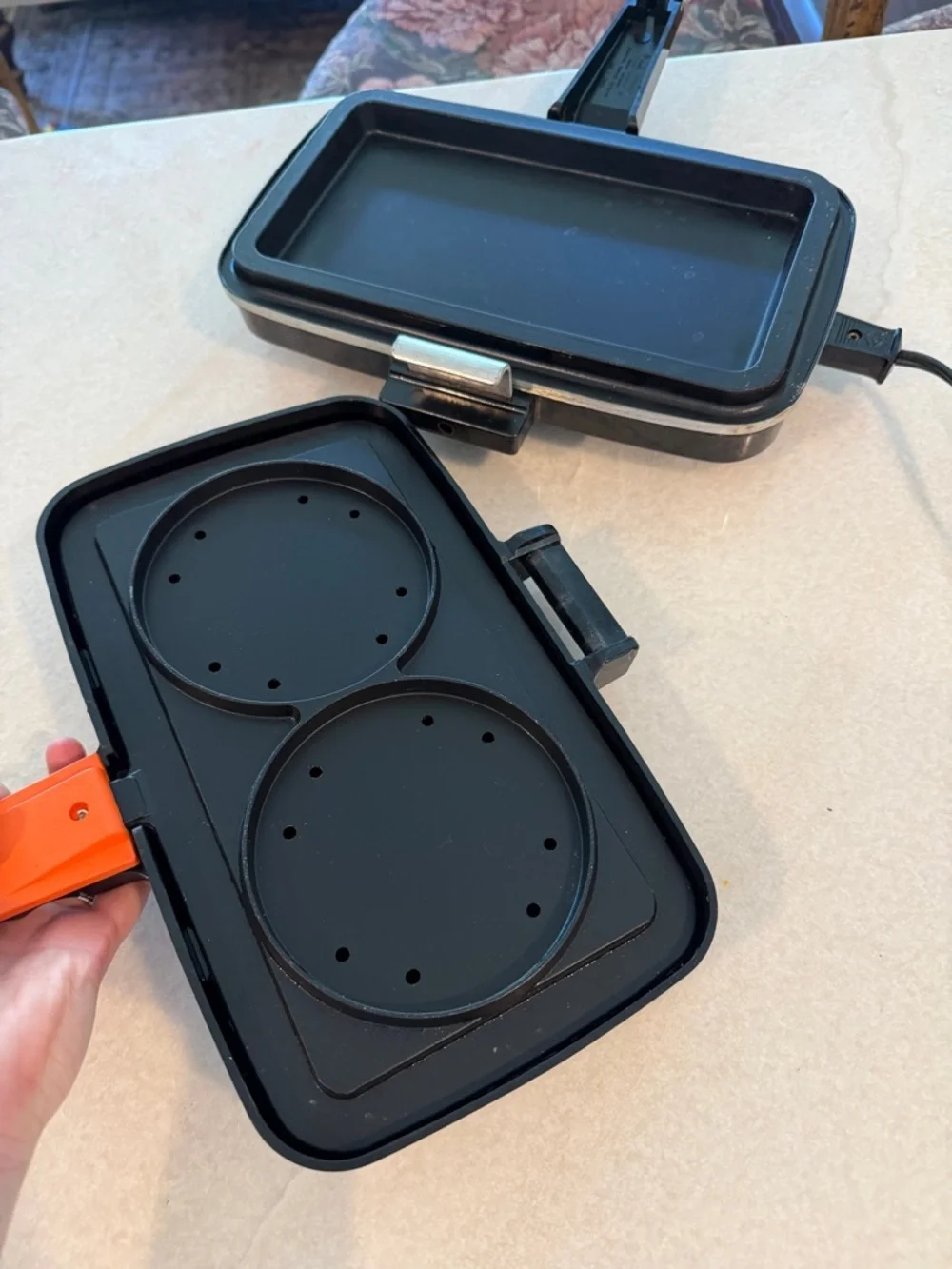 Hamilton Beach Black and Orange Electric Grill/Pan